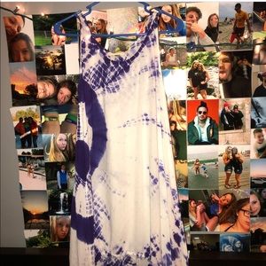 Purple tie-dye dress